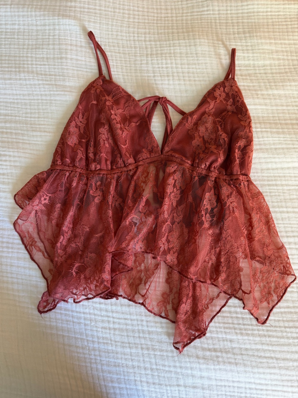 Sheer lace fairy top
